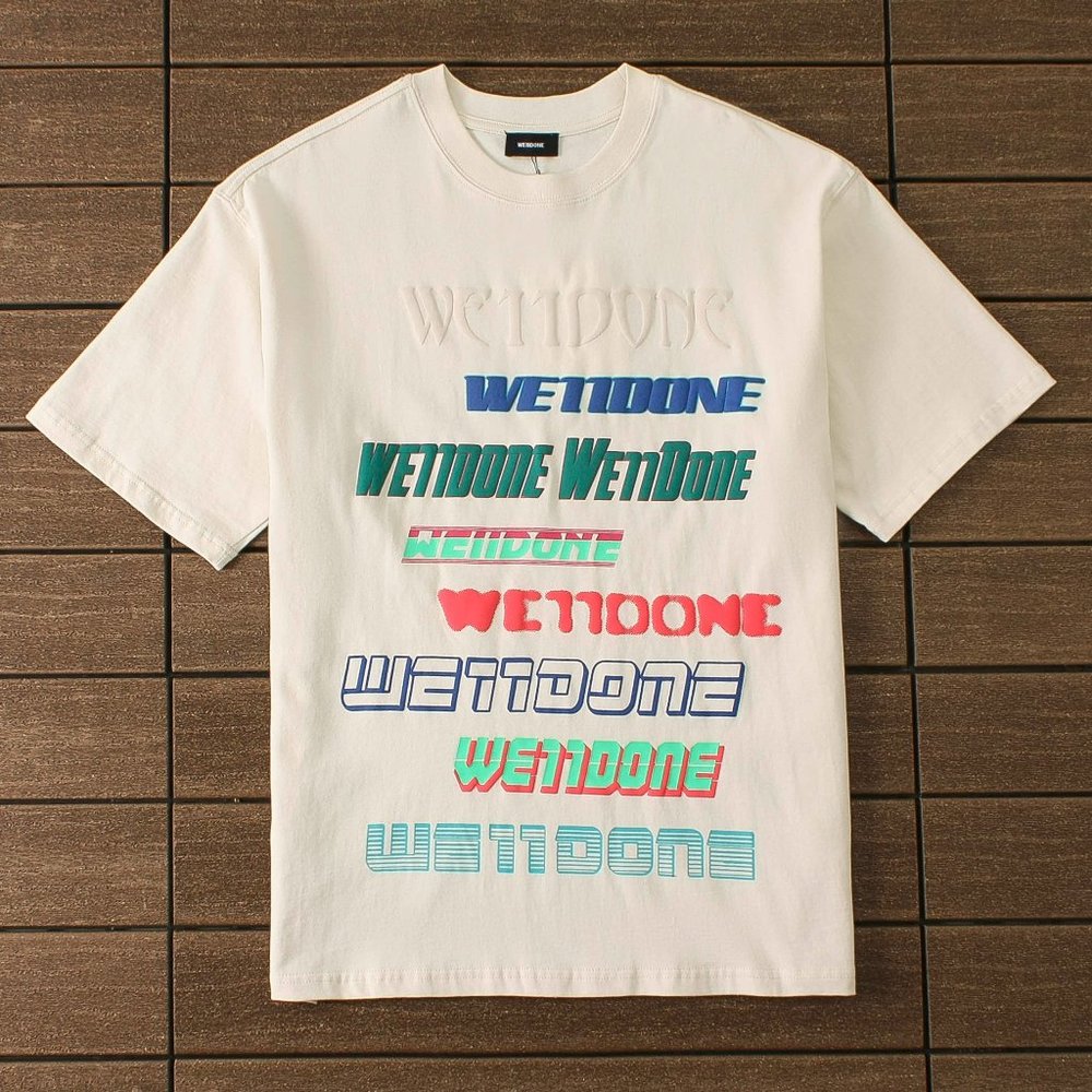 We11 Done Colorful Large Letter Logo Print Short Sleeves